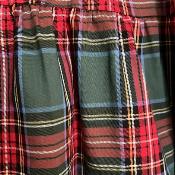 AURA Black/Red/Blue/White Plaid Tiered Ruffle Empire Waist Dress, Medium, NWT. - Picture 7 of 9